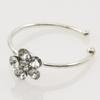 Small Thin 5 Rhinestones Flower Nose Hoop Stud Ring Body Piercing