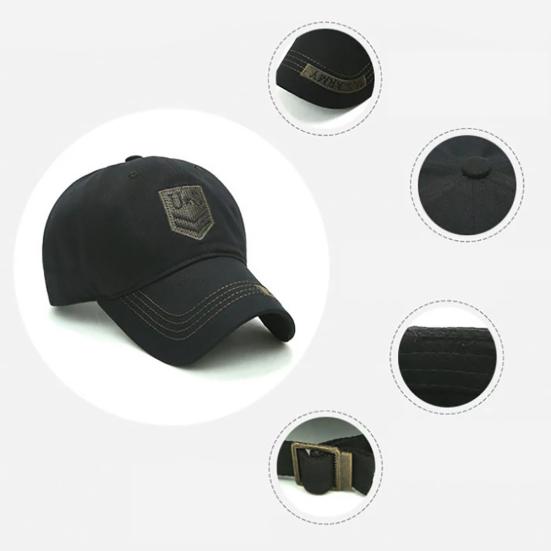 Fashion US Letters Men Outdoor Casual Sun Hat Adjustable Cotton Baseball Cap