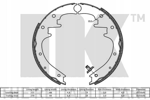 Nk 2793639 Brake Shoe Set