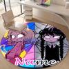 Personalized W-Wednesday Round Chair Office Rug - Perfect for Mat, Office Chair & More - Ideal Gift for Birthdays and Holidays