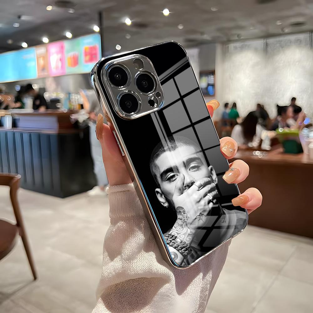 Чехол для телефона singer Z-Zayn Malik для iPhone 17 Pro Max 15 Pro 16 14 Plus 12 13 Mini 11 Pro, ударопрочный, гальванизированный, стеклянная крышка