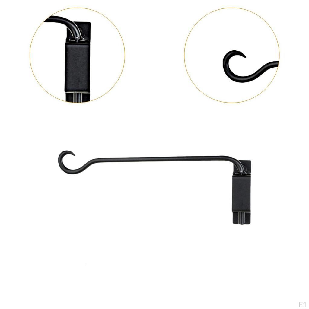 Подвесной держатель для растений из кованого железа, вращающийся, эффективный металлический крючок для балконов