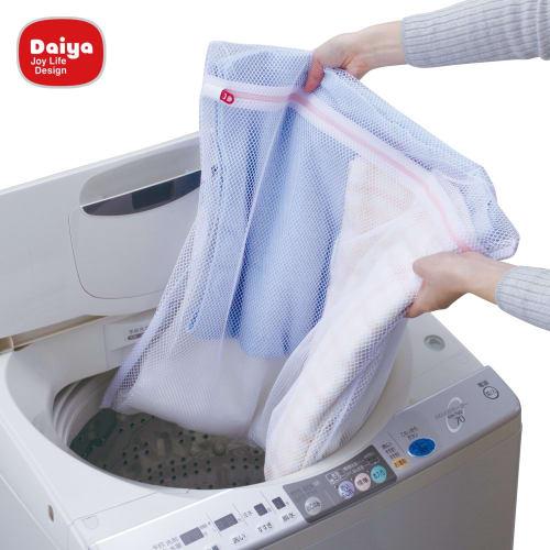 Daiya Laundry Net, AL, Square Laundry Net, Large, for Large Items, Approx. 60cm Wide x 60cm Long, Dryer Safe, YKK Zipper, Coarse Mesh Fabric, Suitable