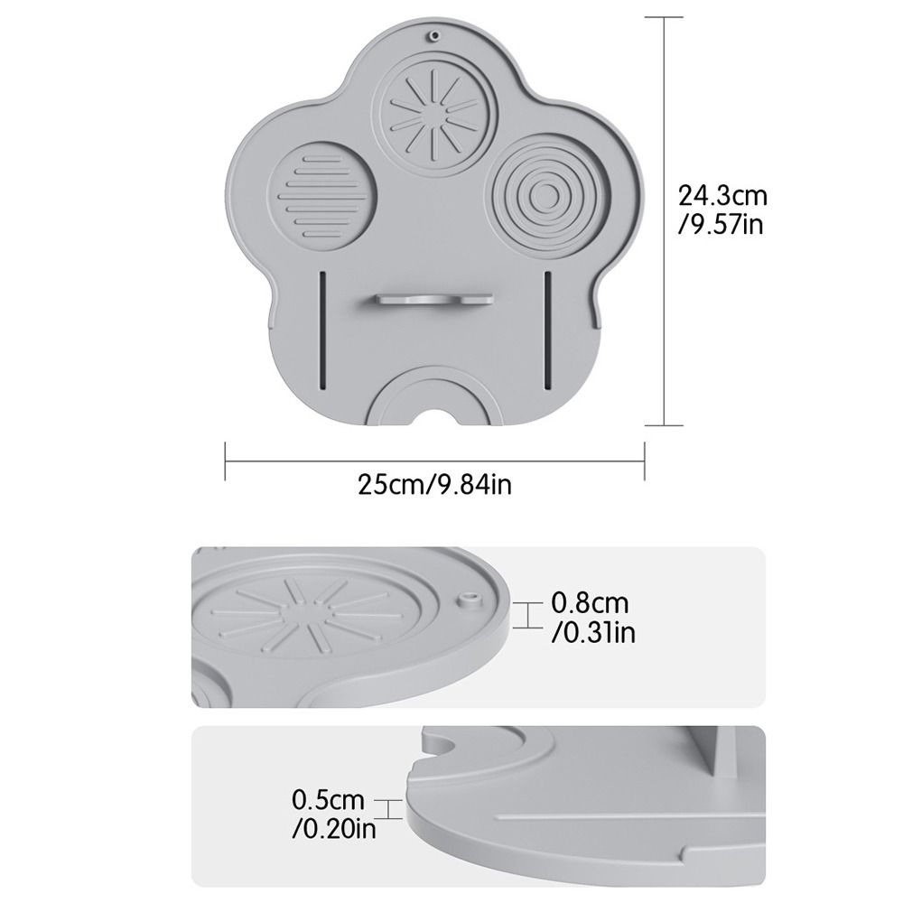 Silicone Material Coffee Tamper Mat Non-Slip Cat Paw Shaped Coffee Powder Press Seat Thick Durable Space Saving