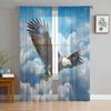 Небо Облака Орел Прозрачные Шторы Для Гостиной Спальни Тюлевая Штора Для Кухни Вуаль Штора Жалюзи Панели