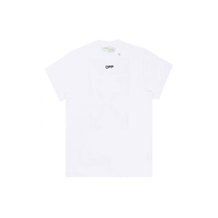 OFF WHITE Свободный крой Футболка с принтом Караваджо Стрелы OMAA038S201850040188