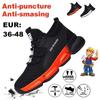 Men Safety Shoes Women Work Shoes Men's Anti-smashing Anti-piercing Safety Shoes Steel Toe Protective Shoes Size 36-48