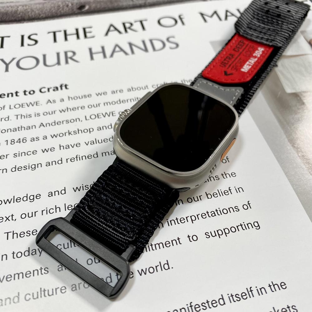 Compatible with Apple Watch Series 9/8/7 6/5/4/SE Ultra 2/3 Nylon Woven Band Designed To Fit 49mm 42mm 44mm 45mm 38mm 40mm 41mm