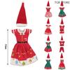 1Set Christmas Dress Outfit Dress Hats For 11 Inch 30cm Doll Fashion Clothes Doll Accessories