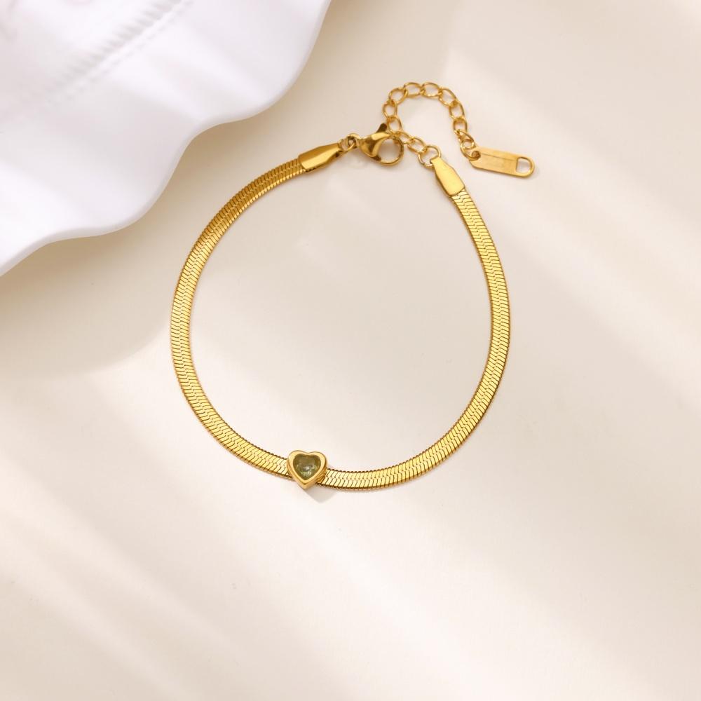 Цветные браслеты-сердечки из циркона для женщин, золотого цвета, из нержавеющей стали, 12 браслетов-сердечек со знаком зодиака, свадебный, на день рождения, ювелирный подарок