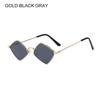 Trendy Small Metal UV Protection Film Men's Shades Sun Glasses Women's Sunglasses Diamond Shape