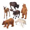 Terra Animal North American Toys for Set of Realistic 3 Years 4 Years 5 Years 6 Years Old Figures, Animals, Elk, Wolf, Bison, Deer, Bear, Grizzly,
