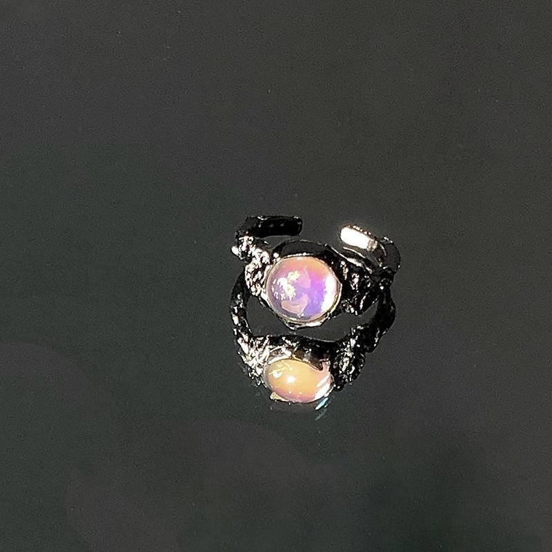 Набор колец с кристаллами в форме сердца в стиле Y2k для женщин и девушек, винтажные кольца неправильной формы из цинкового сплава, модные K-pop кольца с цирконом, подарки с цирконом для вечеринок