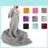 Large Soft Chunky Knitted Thick Wool Blanket With Versatile Colors For Cozy Comfort
