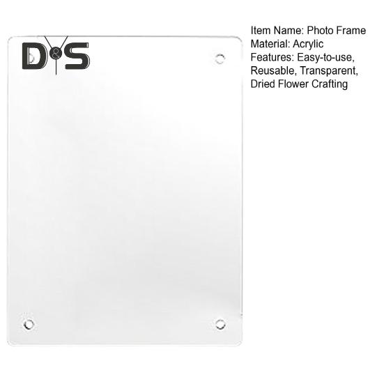 Акриловая фоторамка Прозрачные фоторамки Настольная или настенная рамка для демонстрации изделий из сухоцветов для дома и офиса