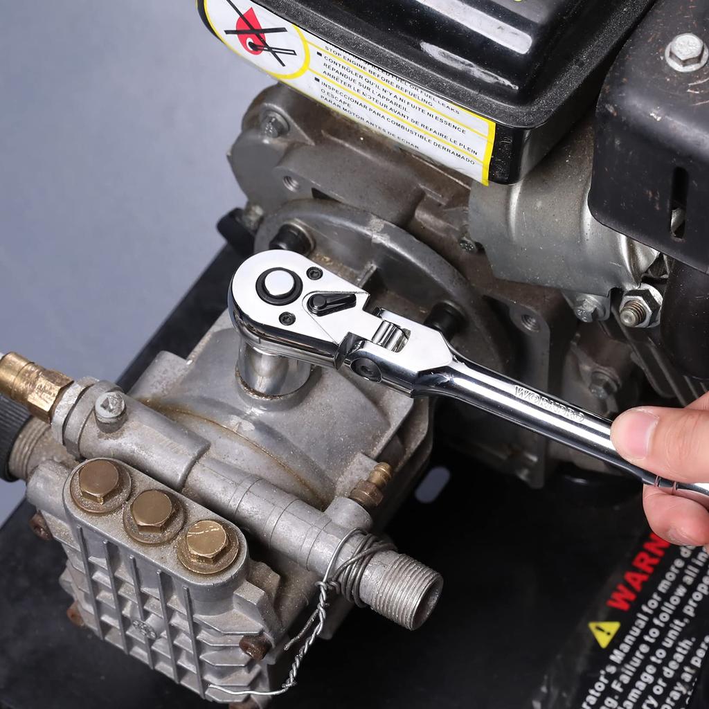 WORKPRO Ratchet Ratchet Socket Oscillating 4 Level Easy Rotation Direction Quick Release Vanadium Steel 72 Gears Handle, Wrench, Wrench, 9.5mm Drive,