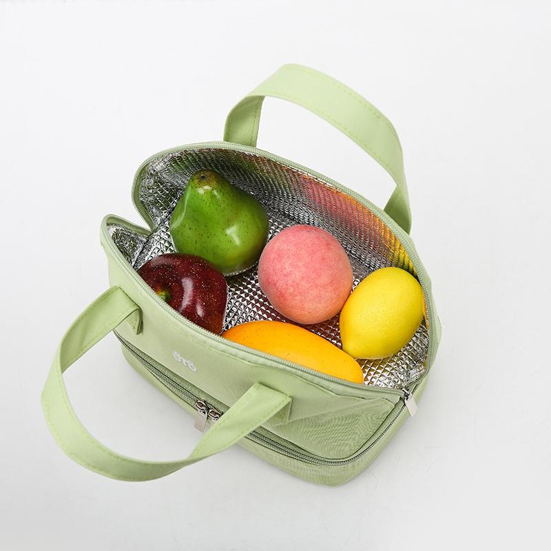 1 шт. двухэтажные водонепроницаемые холщовые сумки для обеда для женщин, портативная сумка-тоут с термоизоляцией, ланч-бокс