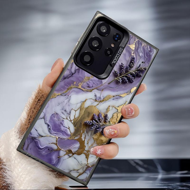 Цветочный Мраморный Чехол для Телефона для Samsung Galaxy S24Ultra S23 FE Note 20 Ultra S20 S21 S22 Plus S20fe S23Ultra 5G Силиконовый Мягкий