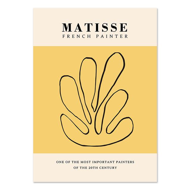 Henri Matisse Coral Colorful Leaf Posters And Prints Abstract Canvas Painting Nordic Wall Art Pictures For Living Room Decor