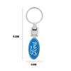New 2026 Car Sticker Ford New 2025 Hot Car Keychain Vintage Leather Keyring Creative Key Chain For Ford Focus 2 3 Mondeo Kuga Fi