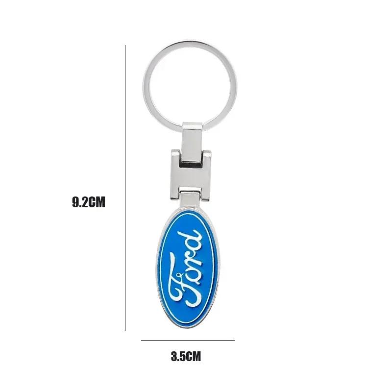 New 2026 Car Sticker Ford New 2025 Hot Car Keychain Vintage Leather Keyring Creative Key Chain For Ford Focus 2 3 Mondeo Kuga Fi