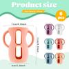 6Pcs 240/120 ml Silicone Cup Cover Heat Insulation Coaster Sleeve Water Cup Cover Sheath Anti Slip Baby Bottle Sleeves Handle