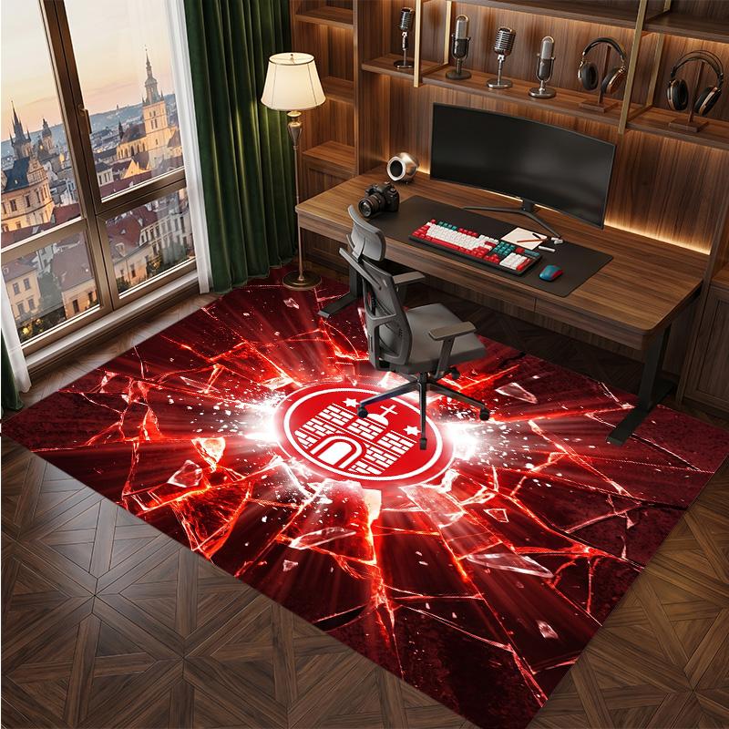 FC St. Pauli Football Print Crystal Velvet Rug, Comfortable Water Absorbent Non Slip Indoor Floor Carpet