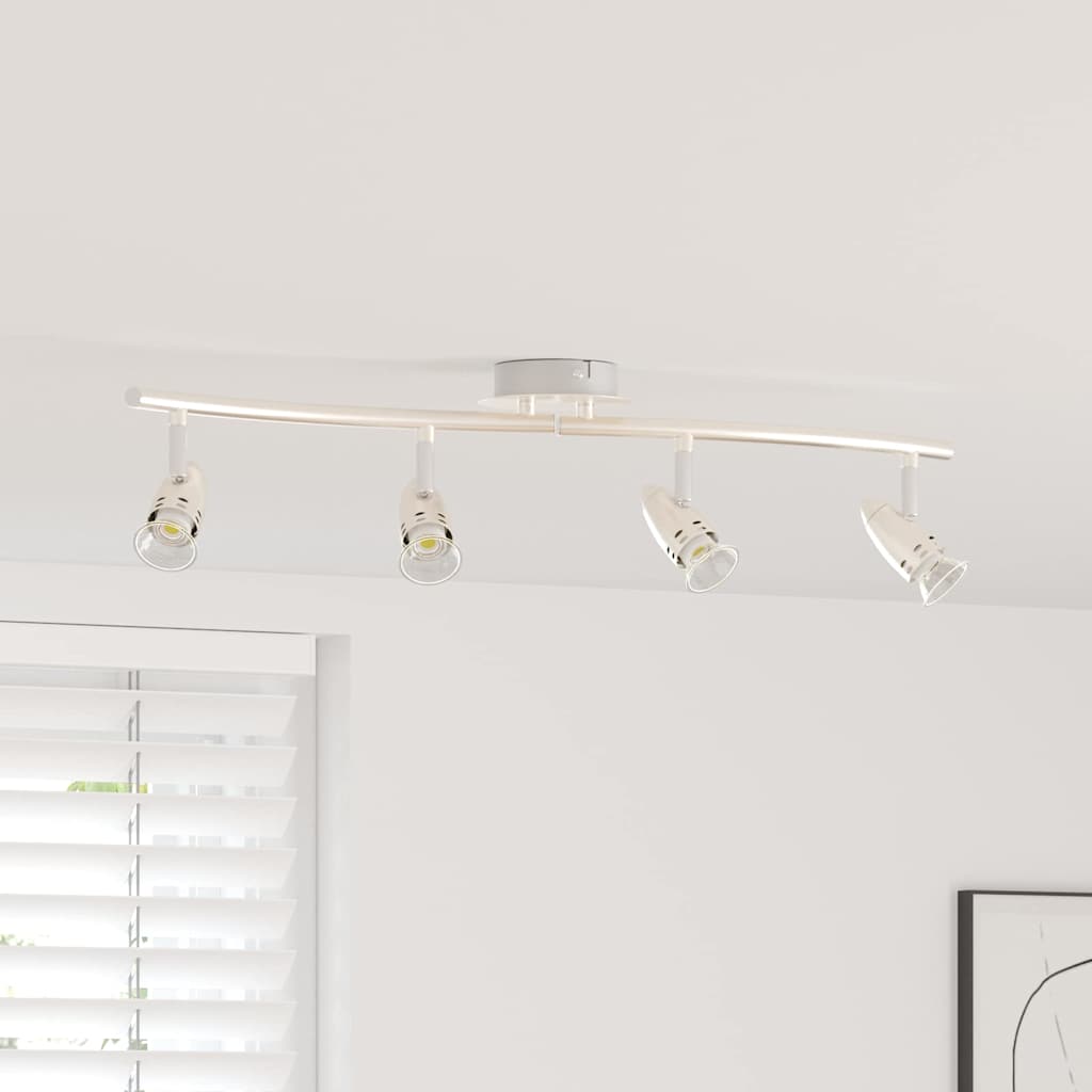 Ceiling Spotlight with Spotlights Nickel 61 x 10 x 12.5 cm Metal