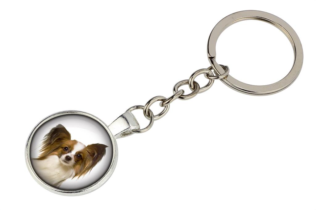 Papillon, Continental Toy Spaniel, Butterfly Dog - Keychain In a Box, Own Photo, Keychain Pendant from Art-Dog Brand