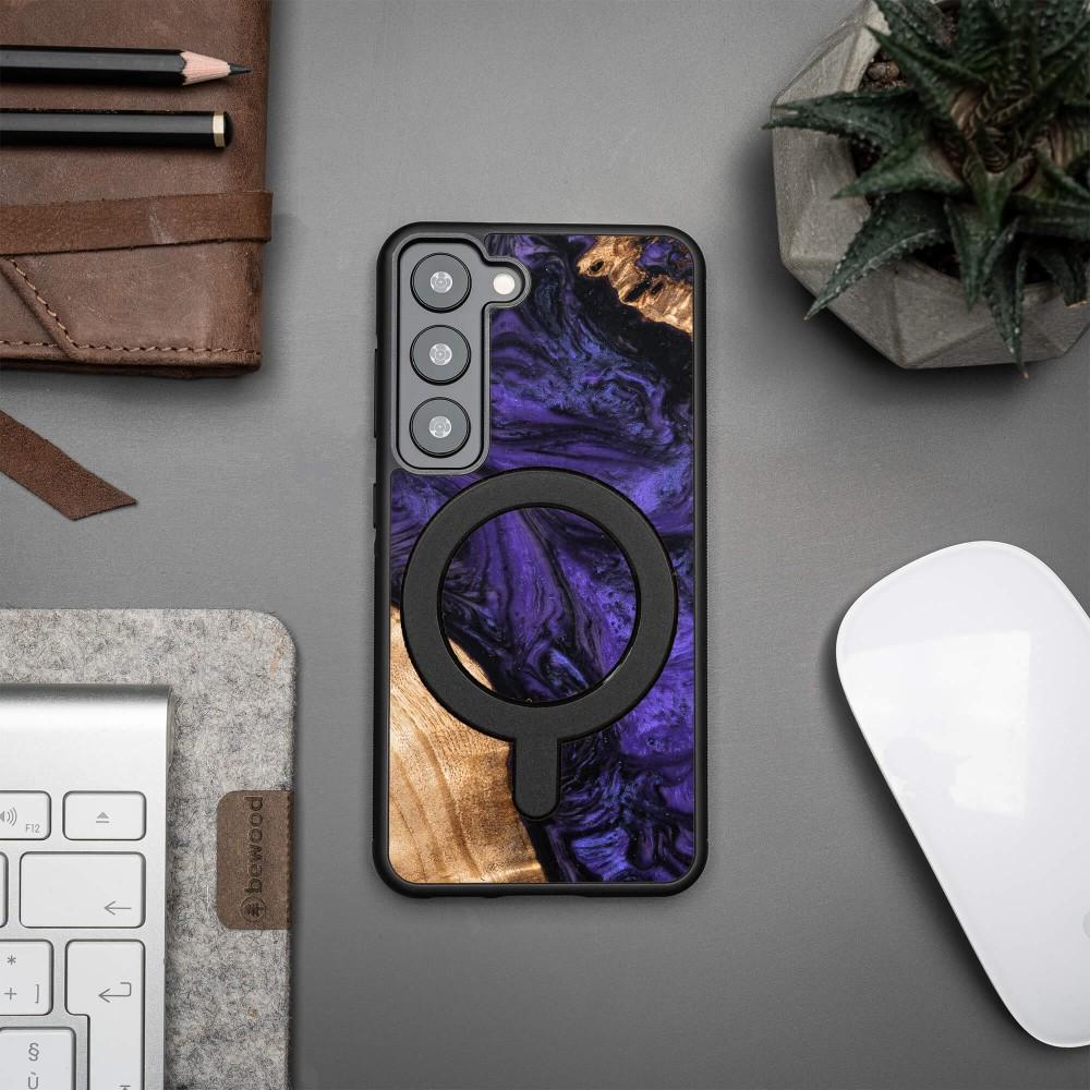 Bewood Unique case for Samsung Galaxy S23 - Violet with MagSafe