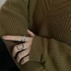 Япония и Корея мода универсальные ins холодный ветер нишевый дизайн двухкомпонентное открытое кольцо женское высококачественное кольцо на указательный палец прилив
