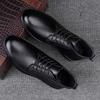 Горячая Распродажа Мужская обувь из натуральной кожи Высокие деловые ботинки Новые модные деловые ботильоны на шнуровке Мужские зимние теплые ботинки для снега