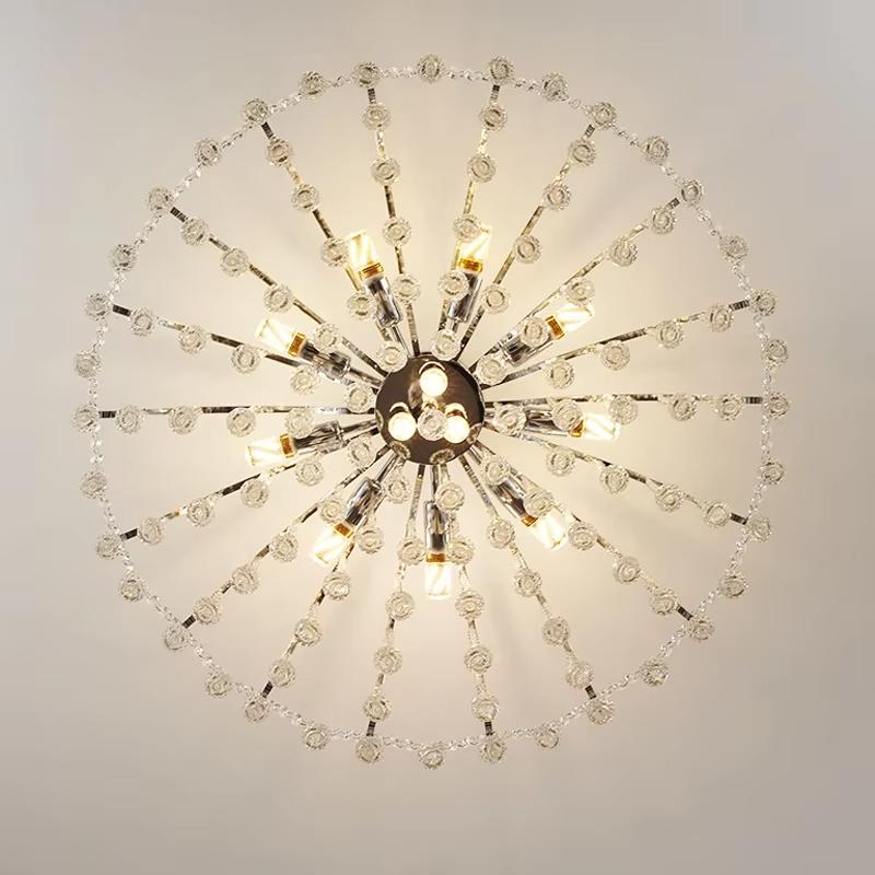 Luxury Modern Crystal Ceiling Chandelier Led Ceiling Pendant Lamp Dining Living Room Bedroom Home Decor Hanging Light Fixture