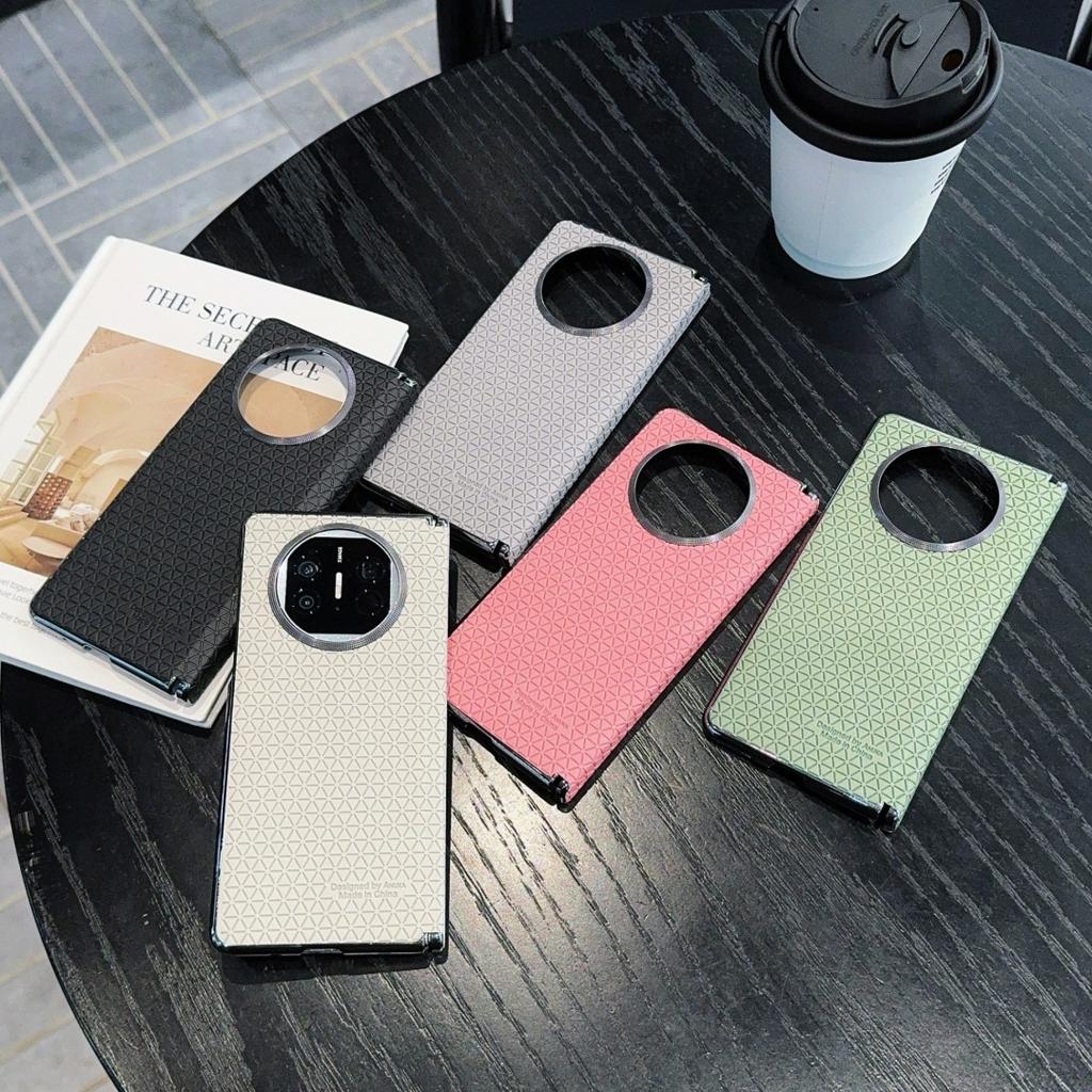 Чехол для Huawei Mate X7/X6/X5/X3 Кубический Центральная Ось Роскошная PU Кожа Магнитная Беспроводная Зарядка Защитная Задняя Крышка Оболочка