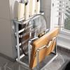 Stainless Steel Kitchen Multifunctional Pot Cover Holder Cutting Board Cutting Board Cutting Tool Table Integrated Storage Rack