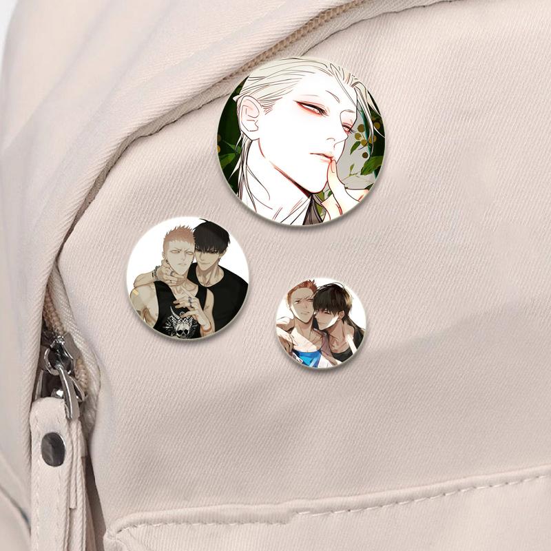 32/44/58mm Anime 19 Days Enamel Pin Cosplay Badge Old Xian Hetian Jia Broochs Pins Collection Breastpin for Clothes Backpack Decor BL Anime