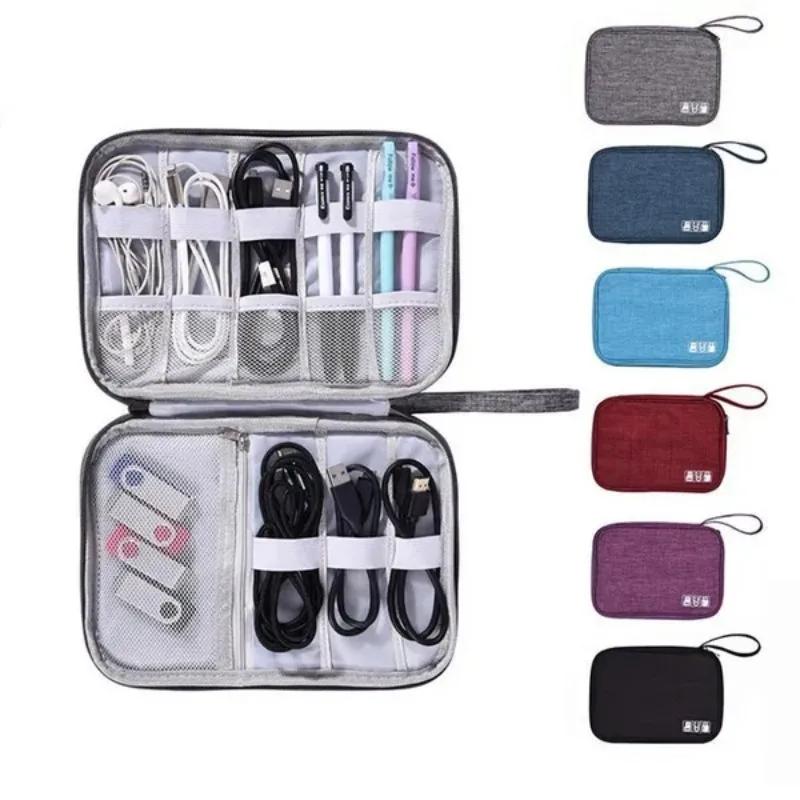 Storage Bag Digital Storage Bag USB Data Cable Organizer for Earphone Wire Bag Pen Power Bank Travel Kit Case Watch Band Pouch