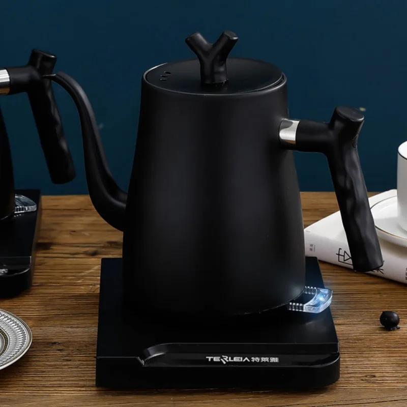 Электрический чайник с изогнутой шеей объемом 1000 мл, заварной чайник, подогреваемая бутылка для воды, 220 В, большая емкость, термостатическая защита от отключения питания