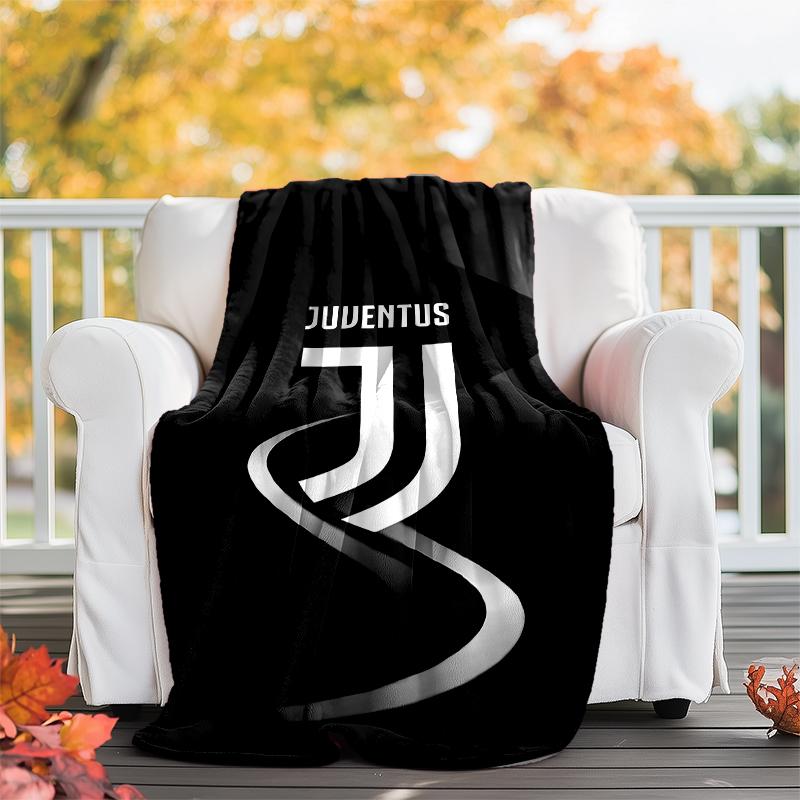 Juventus FC logo printed throw blanket—soft,warm;versatile blanket for all seasons—perfect as &air-conditioning throw,nap blanket