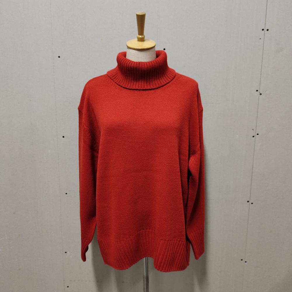 Women's Oversize Sweater Turtleneck Vintage Pullover Jumper Women Winter Thick Warm Knitted Sweater Soft for Women