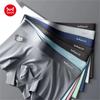 MiiOW 3pcs Ultra-thin Ice Silk Men's Panties AAA Conductive Antibacterial Men Underwear Summer Sexy Seamless Boxer Shorts 5XL