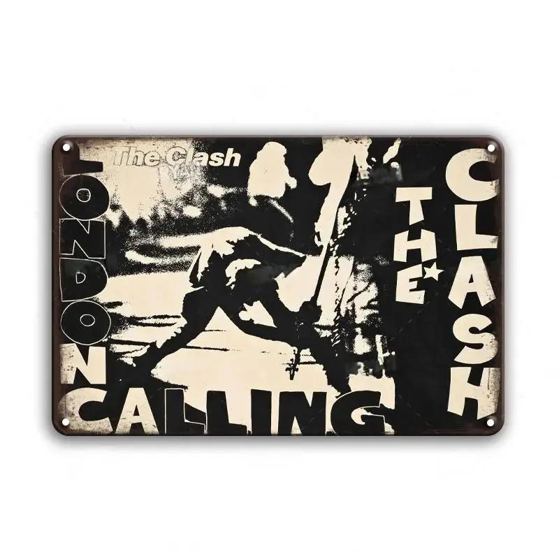 Винтажная классика Рок-группа Искусство Металлический постер Жестяная вывеска Музыкальный бар Паб Клуб Ретро Мужская пещера Гостиная Мастерская Декоративные таблички