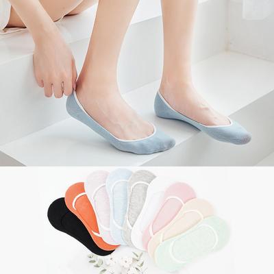 Женские носки нового стиля, женские носки с неглубоким горлом, женские носки из чистого хлопка, силиконовые нескользящие невидимые милые носки на подошве