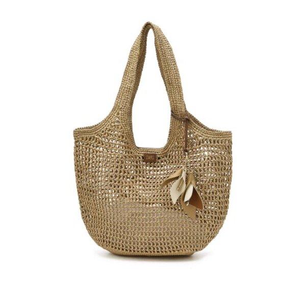 Daks Beige Raffia Twist Mesh ShouLder Bag L Dcba6e580i2