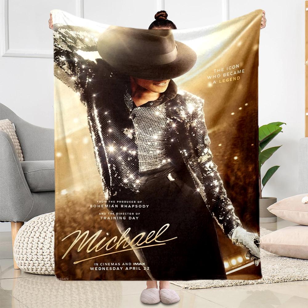 Michael Jackson 5 Blanket Warmthful Decor Great for Bedding Office Chair Sofa Four Seasons Multipurpose Digital Print