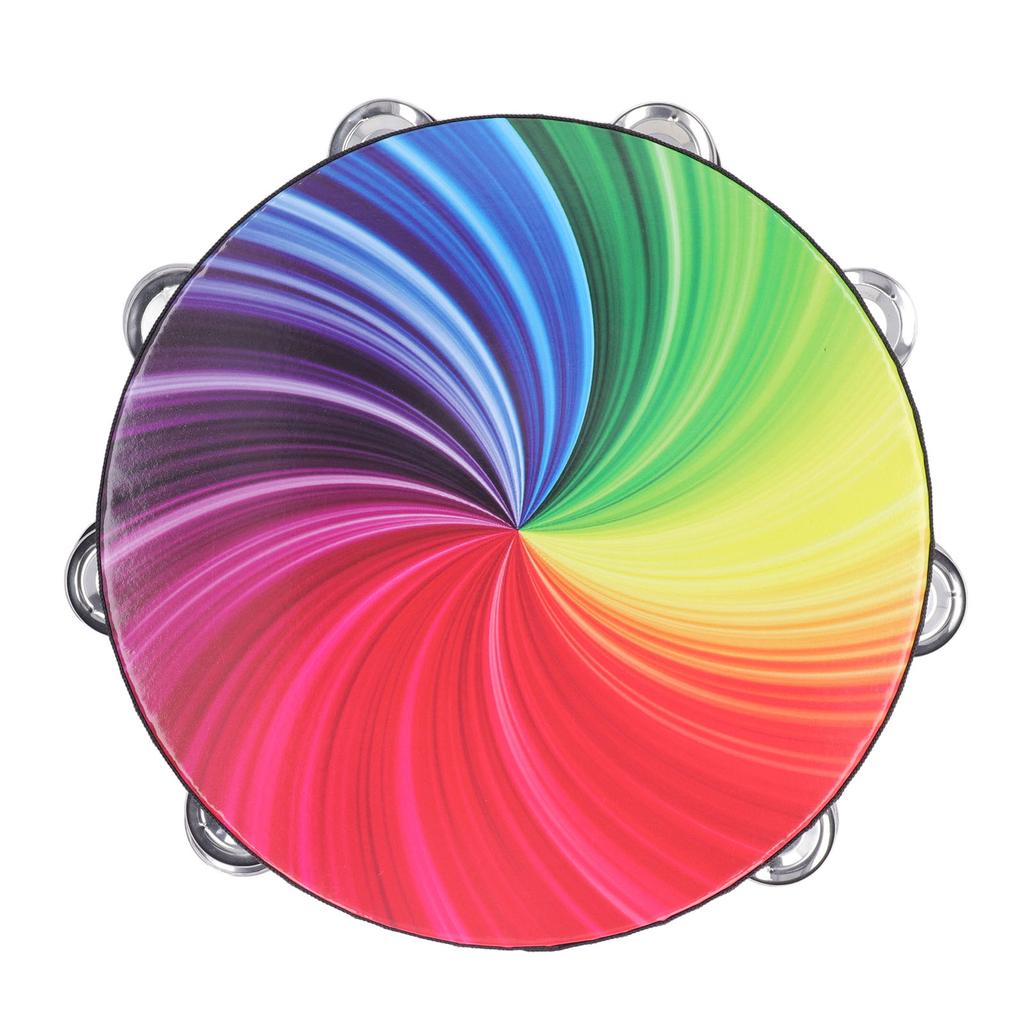 Ручной бубен 10-дюймовый двухслойный колокольчик из массива дерева и ручной барабан из ПЭТ