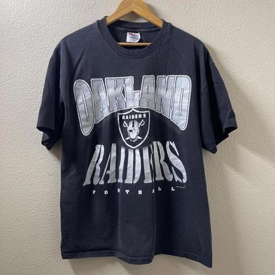 Unisex Shirt Cotton Oversize Large Size New 1995 NFL Oakland Raiders NFL Champions Logo T Shirt Heavy Cotton