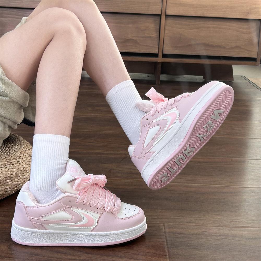 Модный тренд на платформе для кампуса 2025 года, весна, новые туфли для досок, повседневные, универсальные, нишевые, для студентов, белые туфли для детей