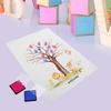 1 set Fingerprint Guestbook Gender Reveal Kit Baby Shower Keepsake Poster Ink Pads Blue Diy Decorations Set Festive