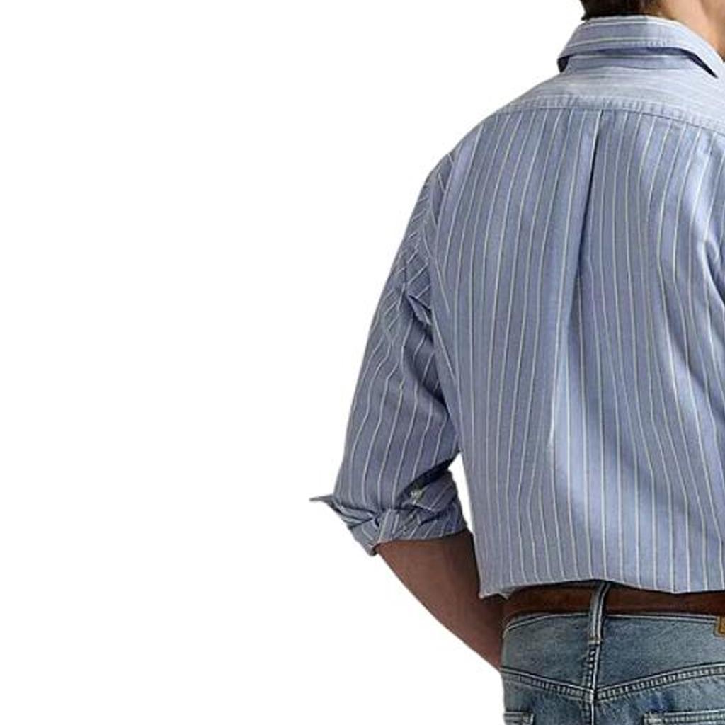 Polo Ralph Lauren Button Stripe Long Sleeve Shirt Men Shirts Blue 710971214-004